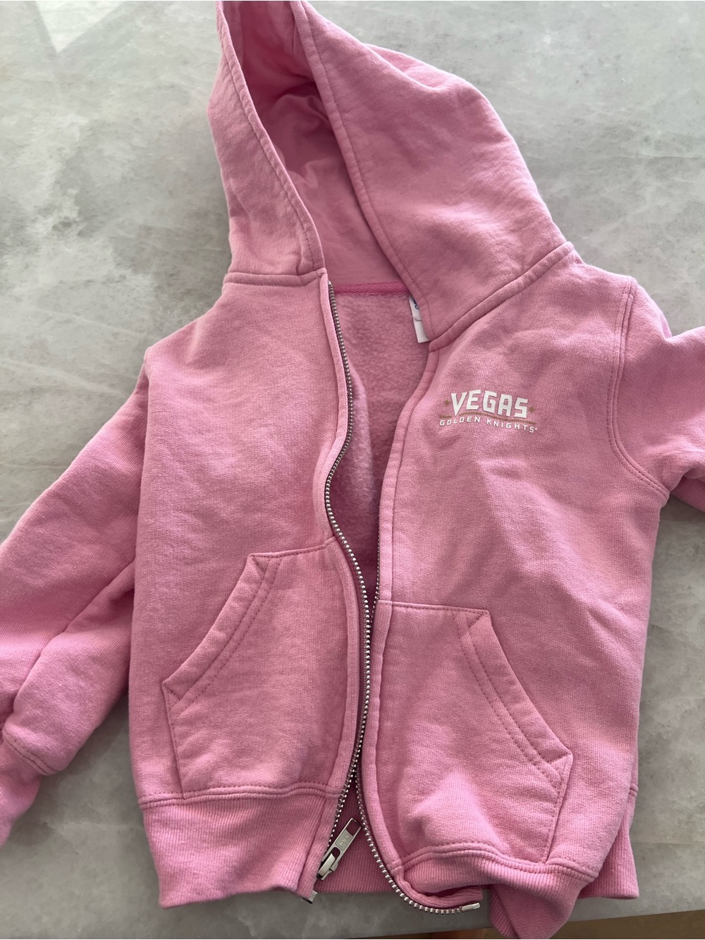 Vegas Golden Knights pink kids zip up hoodie, 4t